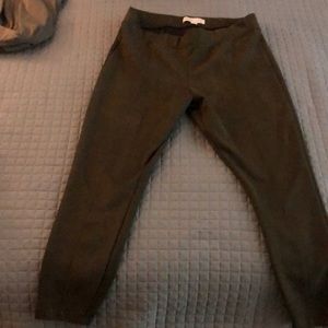 Old Navy XL ankle-length suede pants dark green